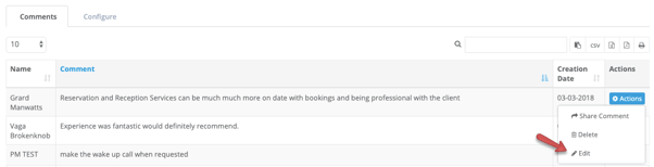 social sharing - edit comment