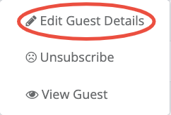 Edit Guest Details