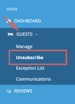 Guests - unsubscribe