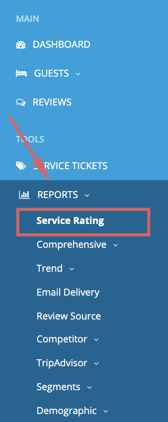 report - service rating